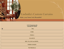 Tablet Screenshot of ludmilascustomcurtains.com